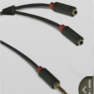 Audiokabel Splitter Jack 3.5mm Stecker - 2 Buchsen 3.5mm SBS 20cm