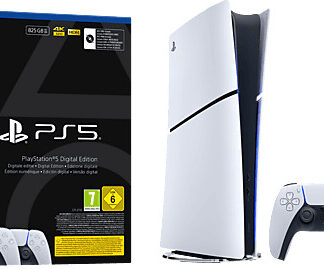 Sony PS5 Slim Digital Edition 825GB + 2 Controller – Sehr gut
