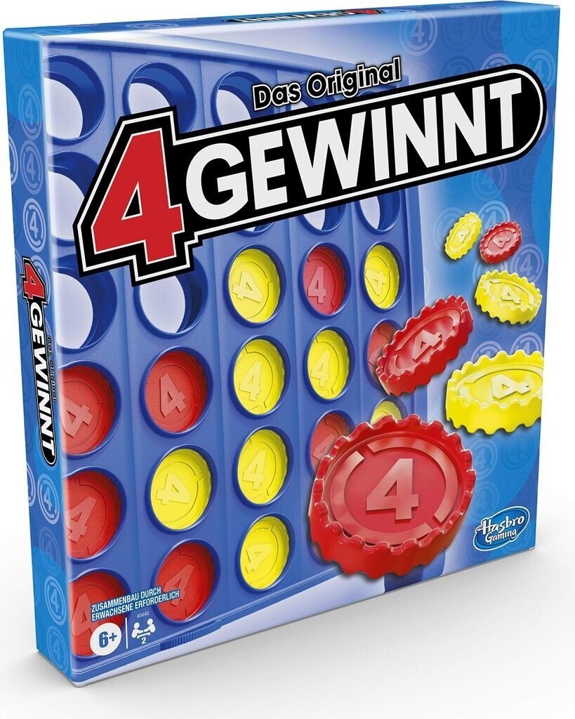 Hasbro 4 gewinnt Spiel Strategiespiel Familienspiel Kinder ab 6 Jahren blau