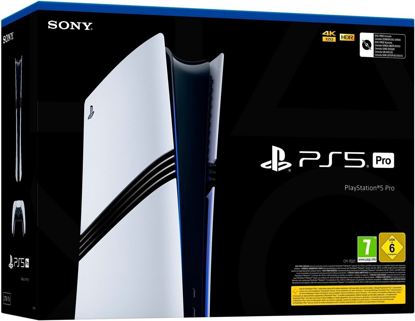 Sony Playstation 5 Pro Digital - 2 TB SSD Speicher - PS5 - CFI-7121