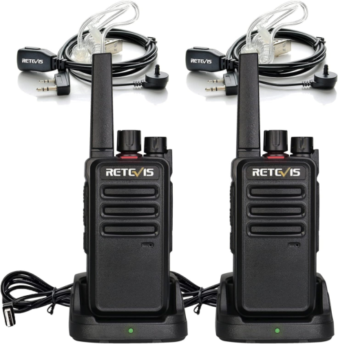 Retevis RT668 Funkgerät mit Headset, Lizenzfrei Walkie Talkie 16 Kanäle,...