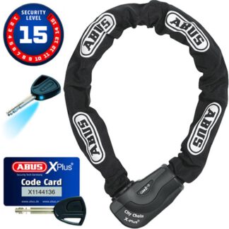 Abus Kettenschloss GRANIT CityChain XPlus 1060/110 Stahl, L=1.100mm, Ø=10mm, sch