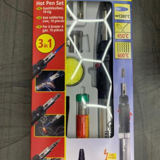 Rothenberger Hot Pen Piezo Lötbrenner Gaslötkolben-Set 10-tlg 3in1 Koffer 36060