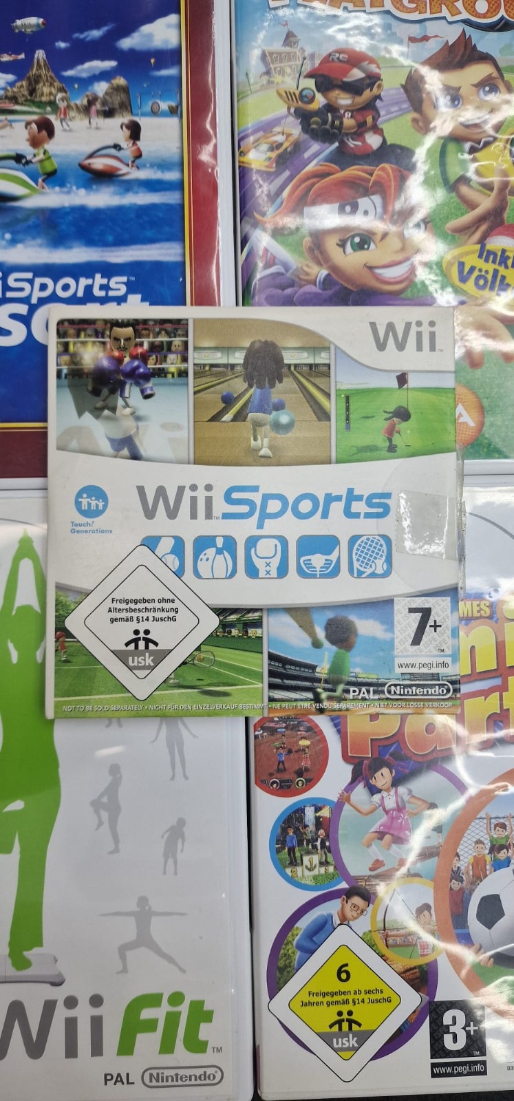 Nintendo Wii Konsole Bundle mit Balance Board, 2 Controller & Spiele und mehr