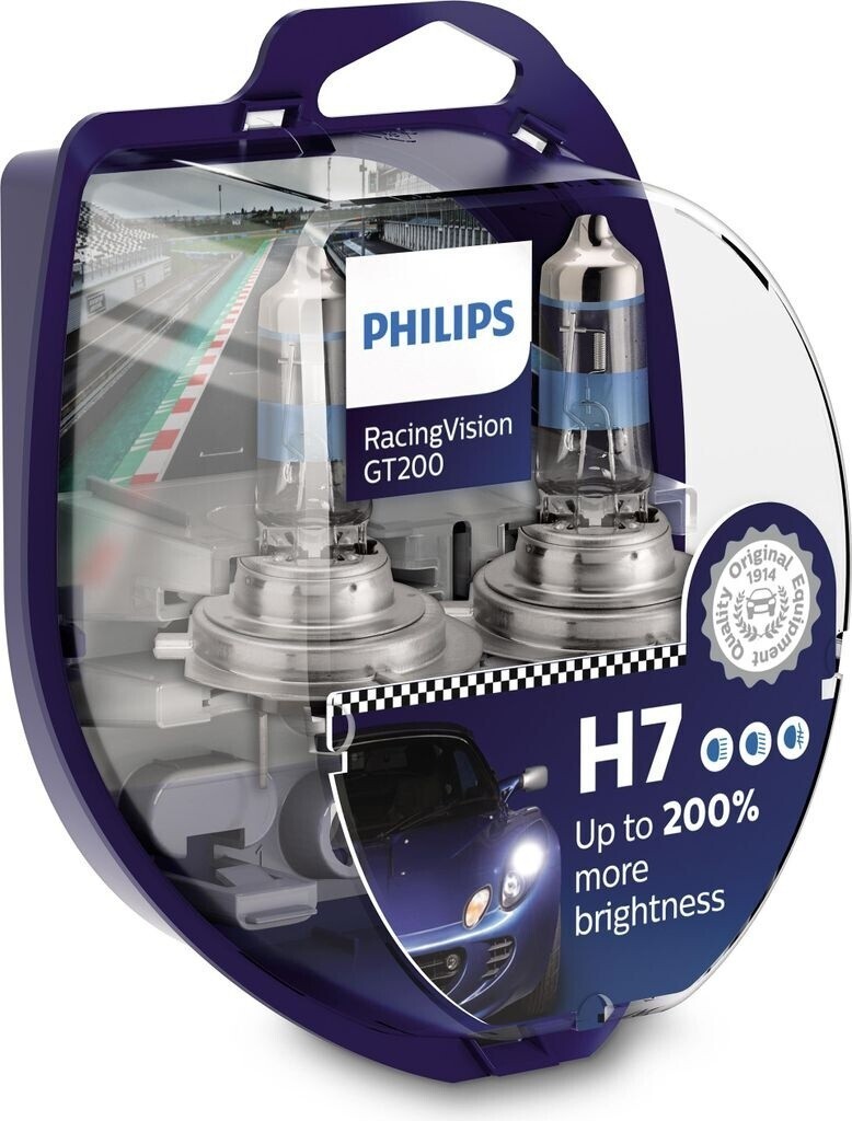 H7 PHILIPS RacingVision GT200 2X Halogen Scheinwerfer Lampe Car Bulbs NEU