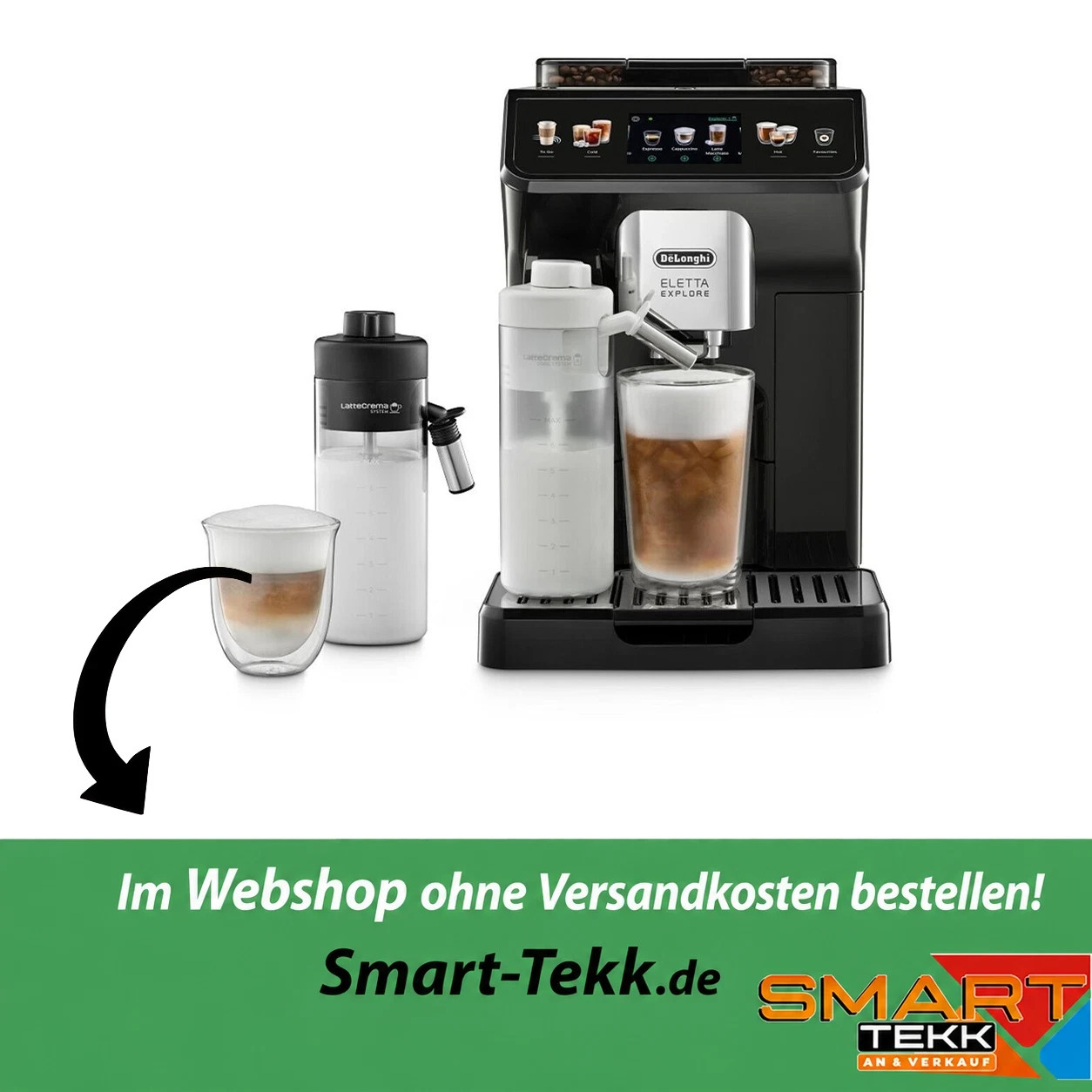 De'Longhi Eletta Explore ECAM450.55.G Kaffeevollautomat Grau 19 bar