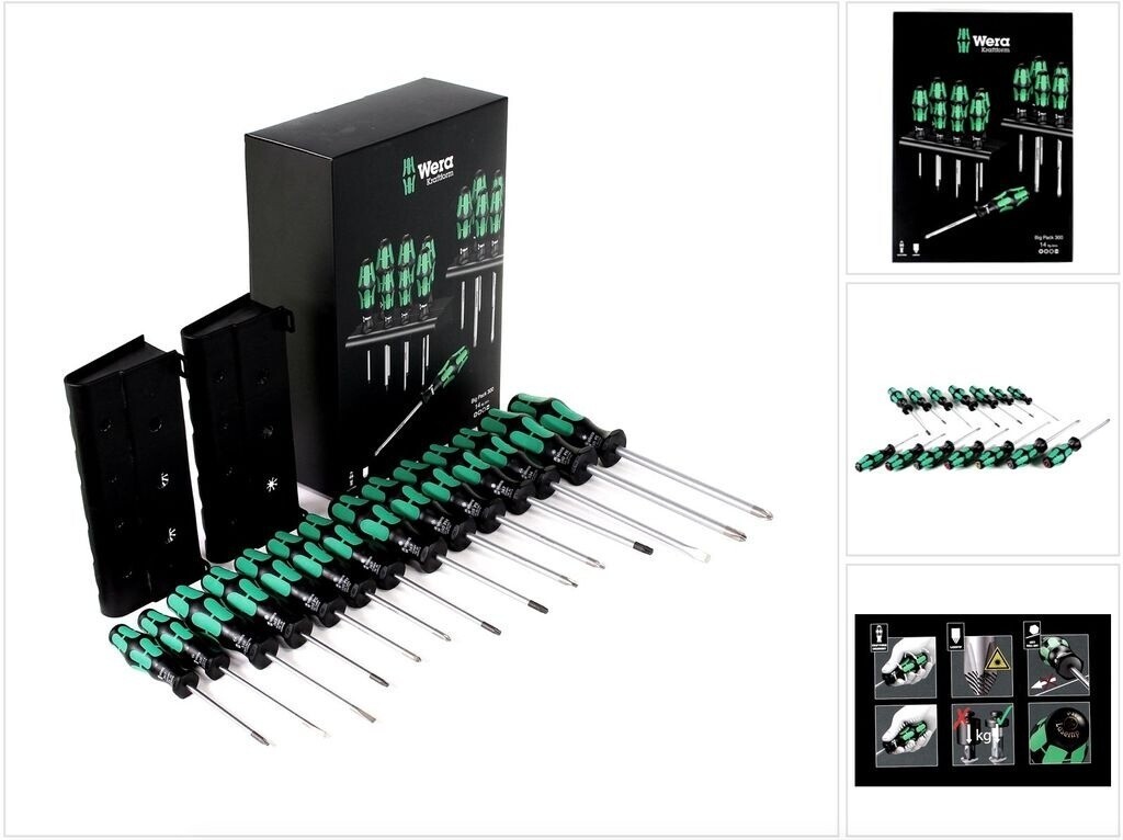 Wera Schraubendreher-Satz Kraftform Big Pack 300 14-teilig Schraubenzieher