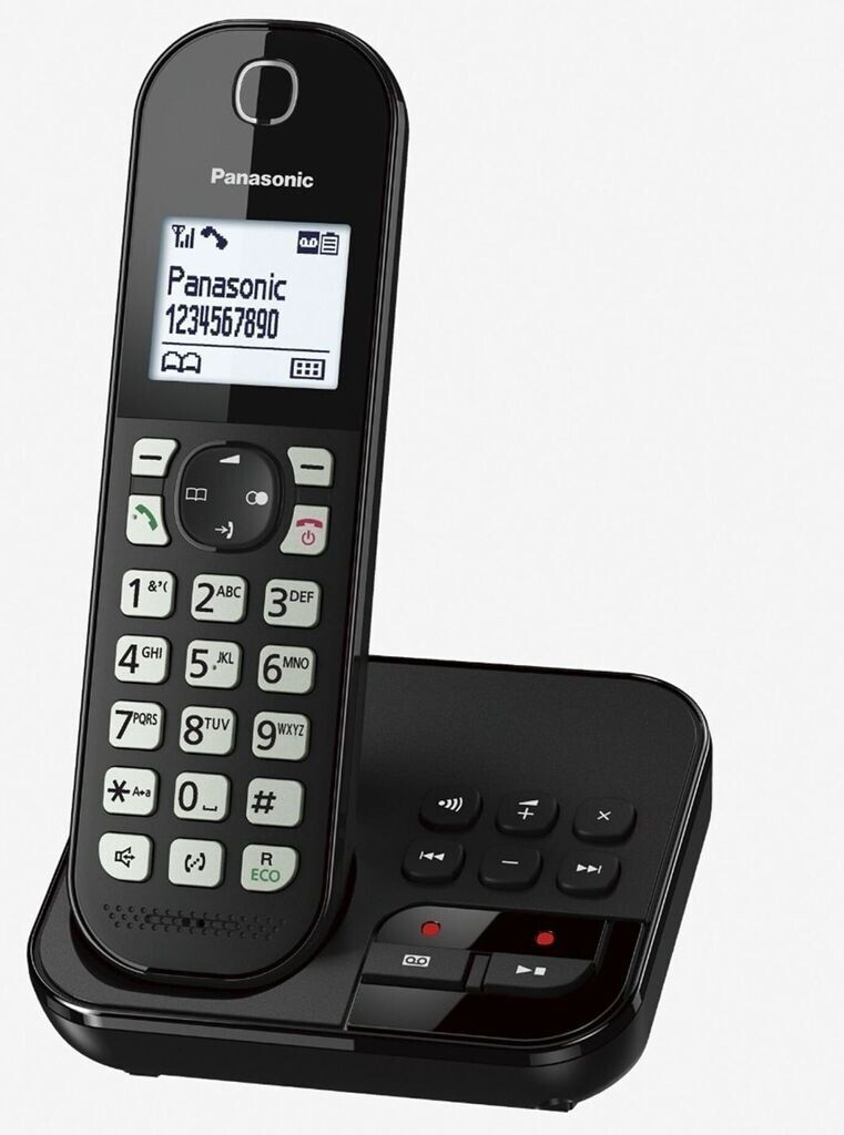 Panasonic KX-TGC460GB Schnurloses DECT Telefon Anrufbeantworter Schwarz