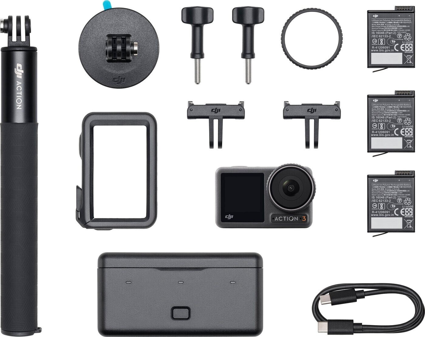 DJI OSMO Action 3 Adventure Combo Action Camera - Sehr Gut - AK5126