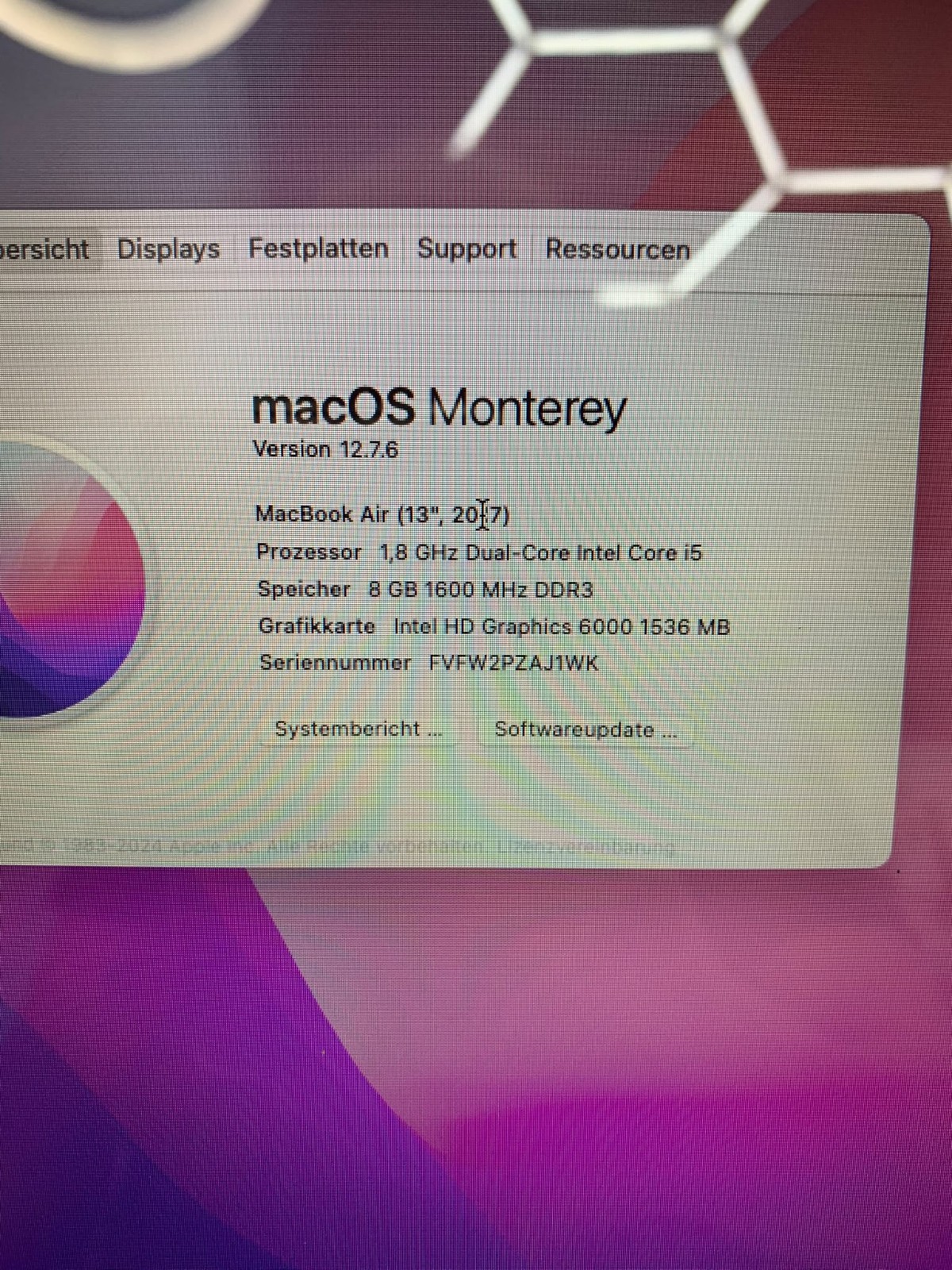 Apple MacBook Air 13.3" 1.8 GHz Intel Core i5 8 GB RAM 128 GB PCIe SSD – Bild 6