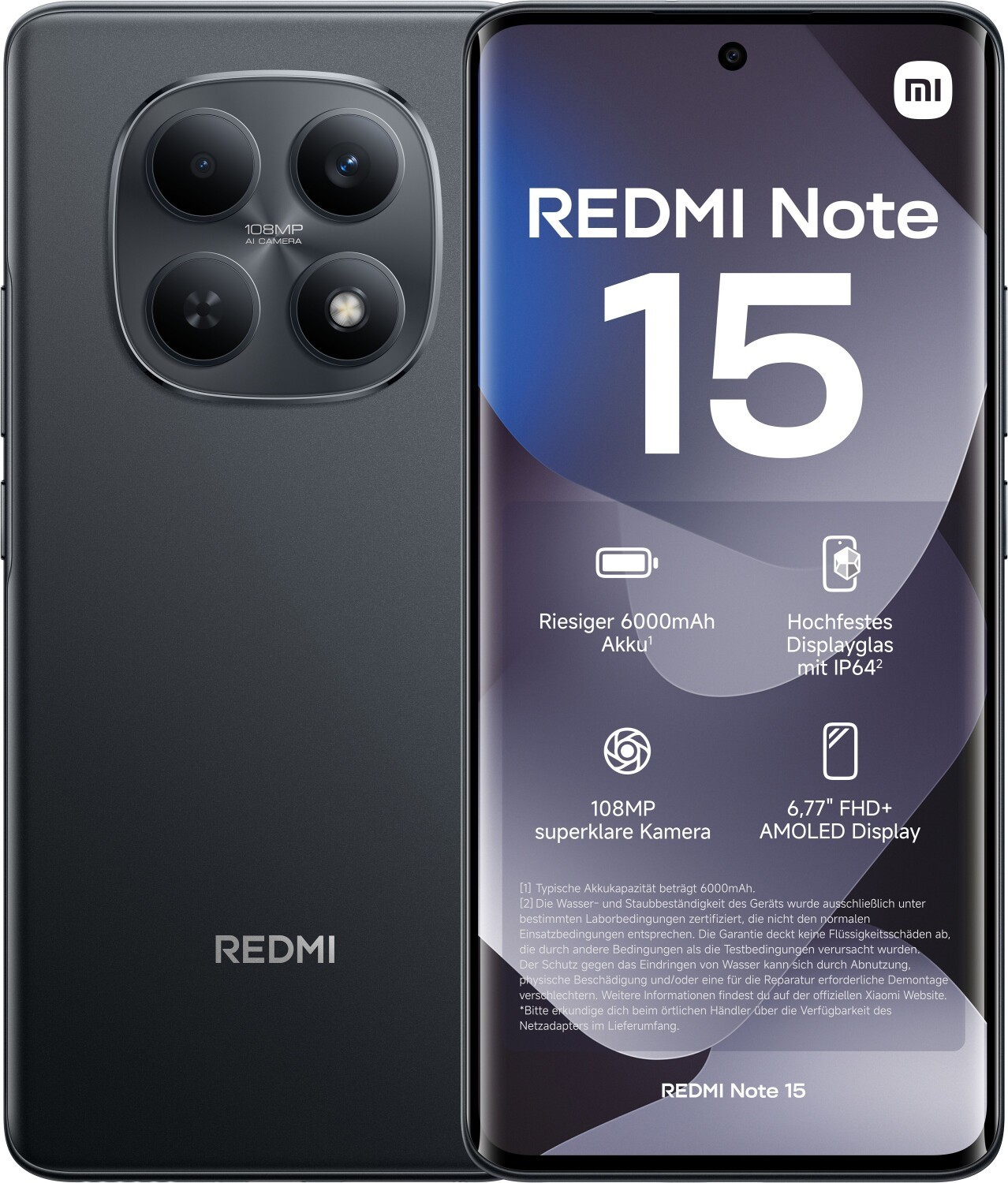 Xiaomi Redmi Note 15 4G 128GB Schwarz - Fair - AK5408
