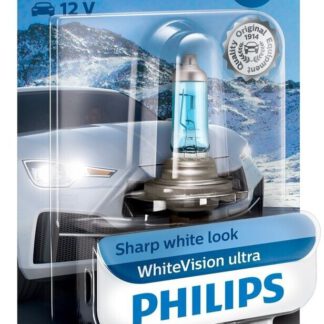 Philips WhiteVision ultra H7 12V 55W 4200K Halogenlampe PX26d 12972WVUB1